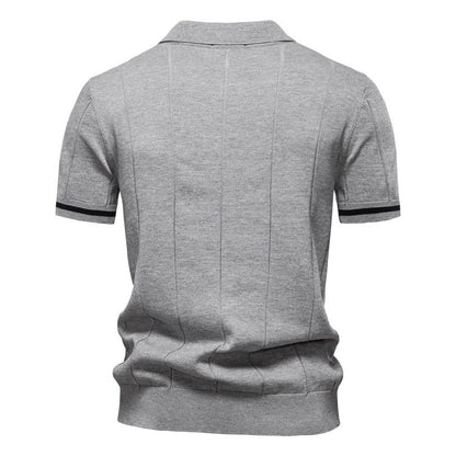 Striped Everyday Knit Polo Shirt