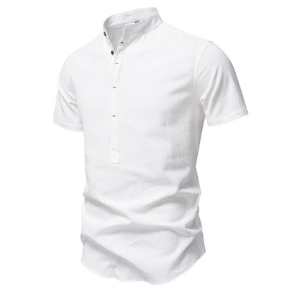 Cotton Linen Short Sleeve Shirt