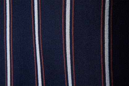 Men’s Striped Zip Knit Polo