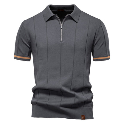 Striped Everyday Knit Polo Shirt