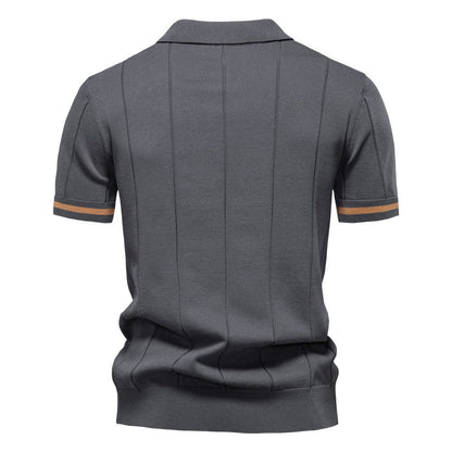 Striped Everyday Knit Polo Shirt