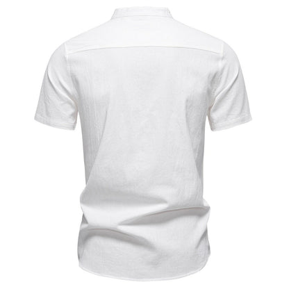 Cotton Linen Short Sleeve Shirt