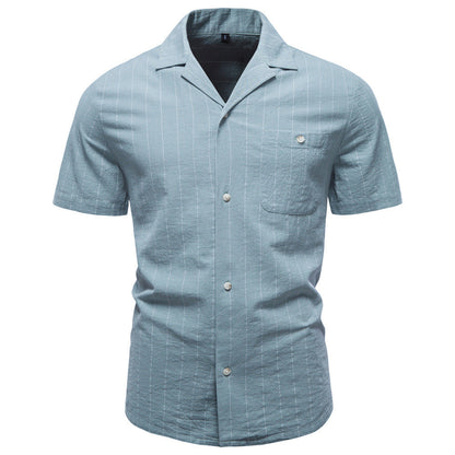 Vertical Stripe Short Shirt