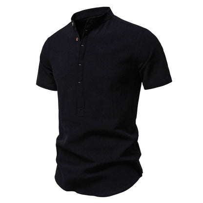 Cotton Linen Short Sleeve Shirt