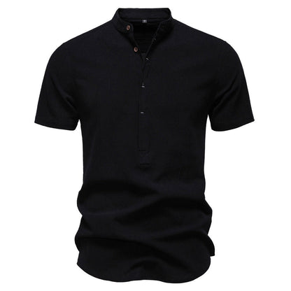 Cotton Linen Short Sleeve Shirt