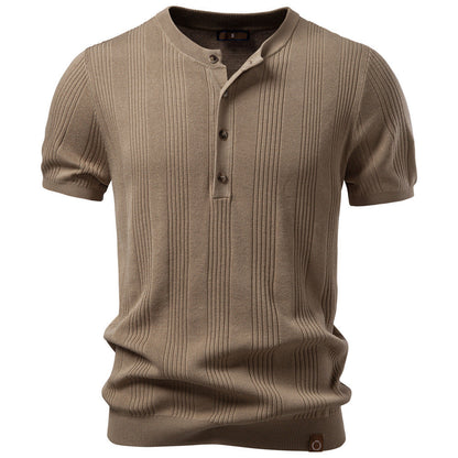 Breathable Knit Polo Shirt