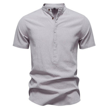 Cotton Linen Short Sleeve Shirt
