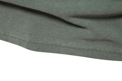 Retro Style Pigment Wash Polo Shirt