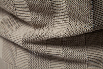 Men’s Ribbed Knit Polo Shirt
