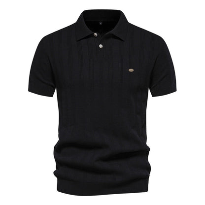 Textured Stripe Polo Shirt