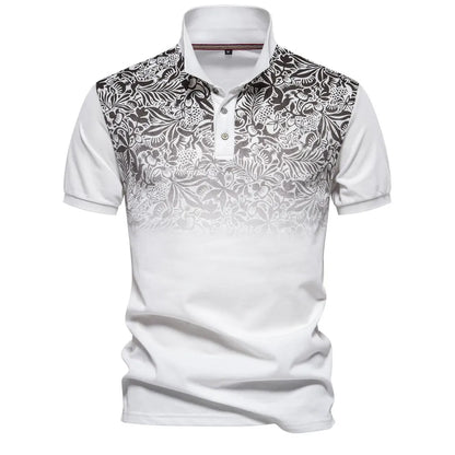Men’s Gradient Print Polo Shirt