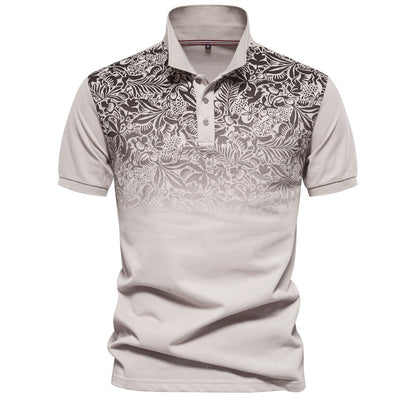 Men’s Gradient Print Polo Shirt