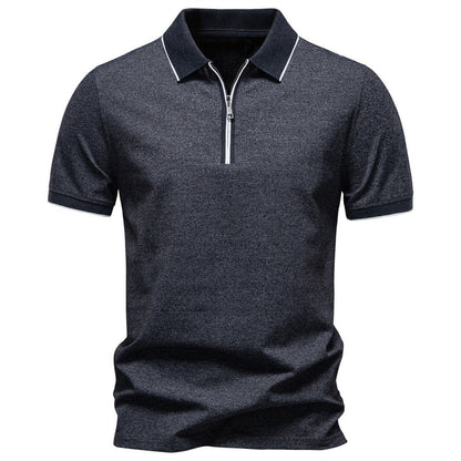 Men’s Zip Collar Polo Shirt