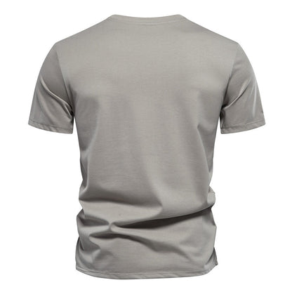 Textured Graphic Cotton Blend T-Shirt