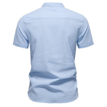 Cotton Linen Short Sleeve Shirt