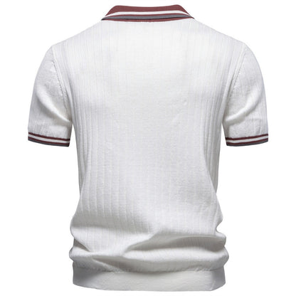 Men’s Heritage Contrast Collar Knit Polo Shirt