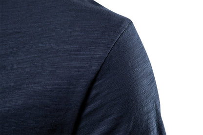 Solid Cotton Crew Neck T-Shirt