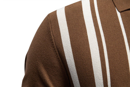 Heritage Stripe Knit Polo Shirt