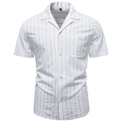 Vertical Stripe Short Shirt