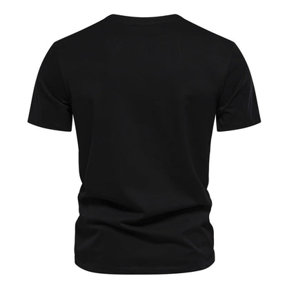 Textured Graphic Cotton Blend T-Shirt
