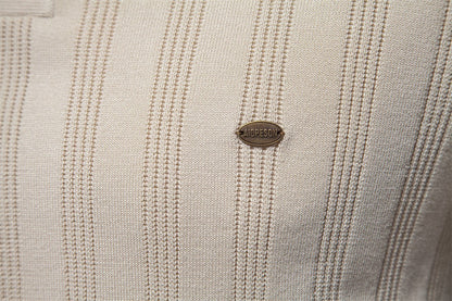 Textured Stripe Polo Shirt
