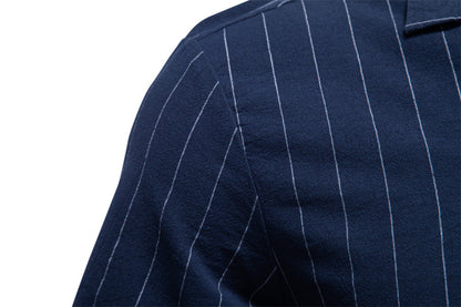 Vertical Stripe Short Shirt