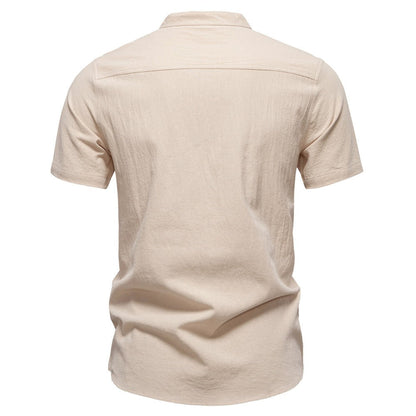 Cotton Linen Short Sleeve Shirt