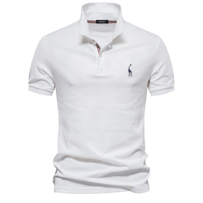 Men’s Deer Embroidered Polo Shirt