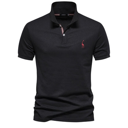 Men’s Deer Embroidered Polo Shirt