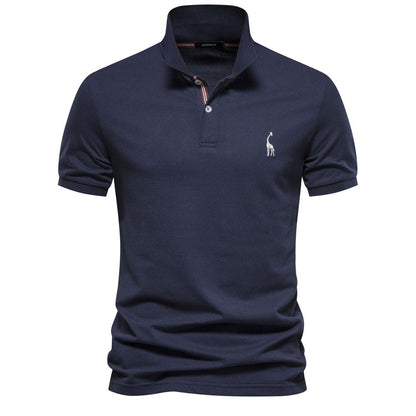 Men’s Deer Embroidered Polo Shirt