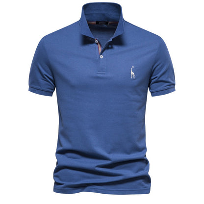Men’s Deer Embroidered Polo Shirt
