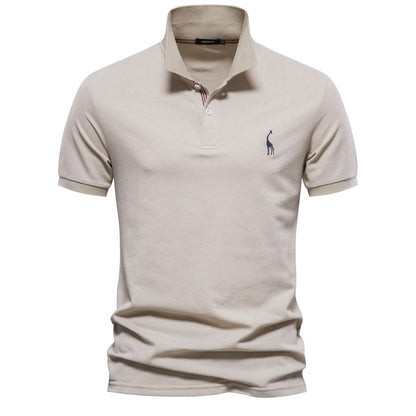 Men’s Deer Embroidered Polo Shirt
