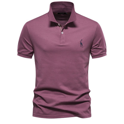 Men’s Deer Embroidered Polo Shirt