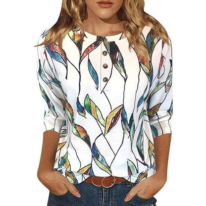 Women’s casual three-quarter sleeve shirt